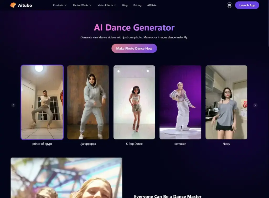 Aitubo AI Dance Generator