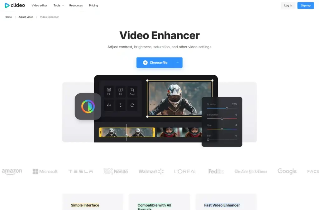 Clideo Video Enhancer