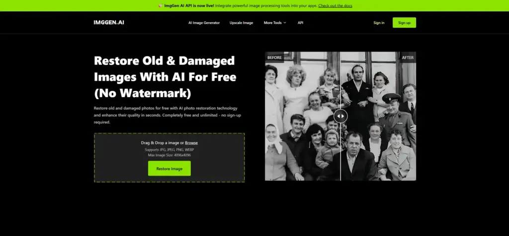 ImgGen.AI Image Restoration