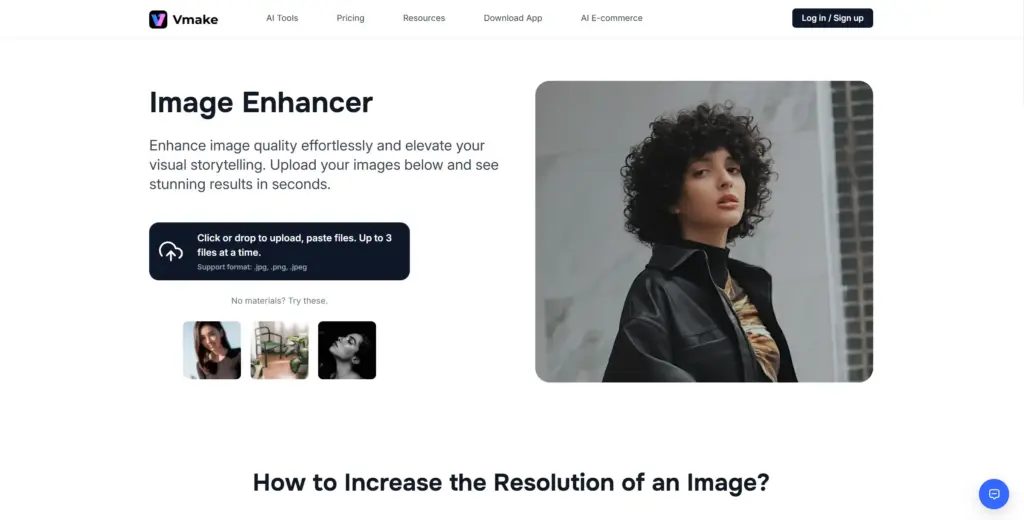 Vmake AI Image Enhancer
