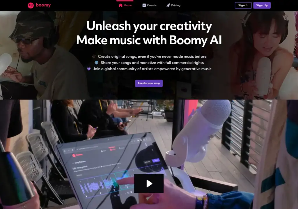 boomy AI音楽