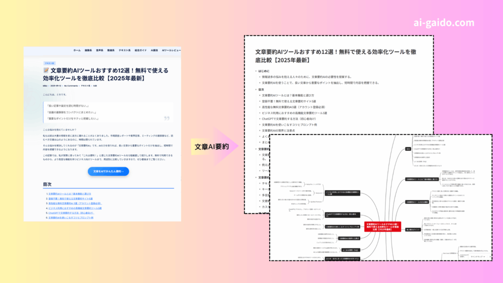 文章要約AIツール