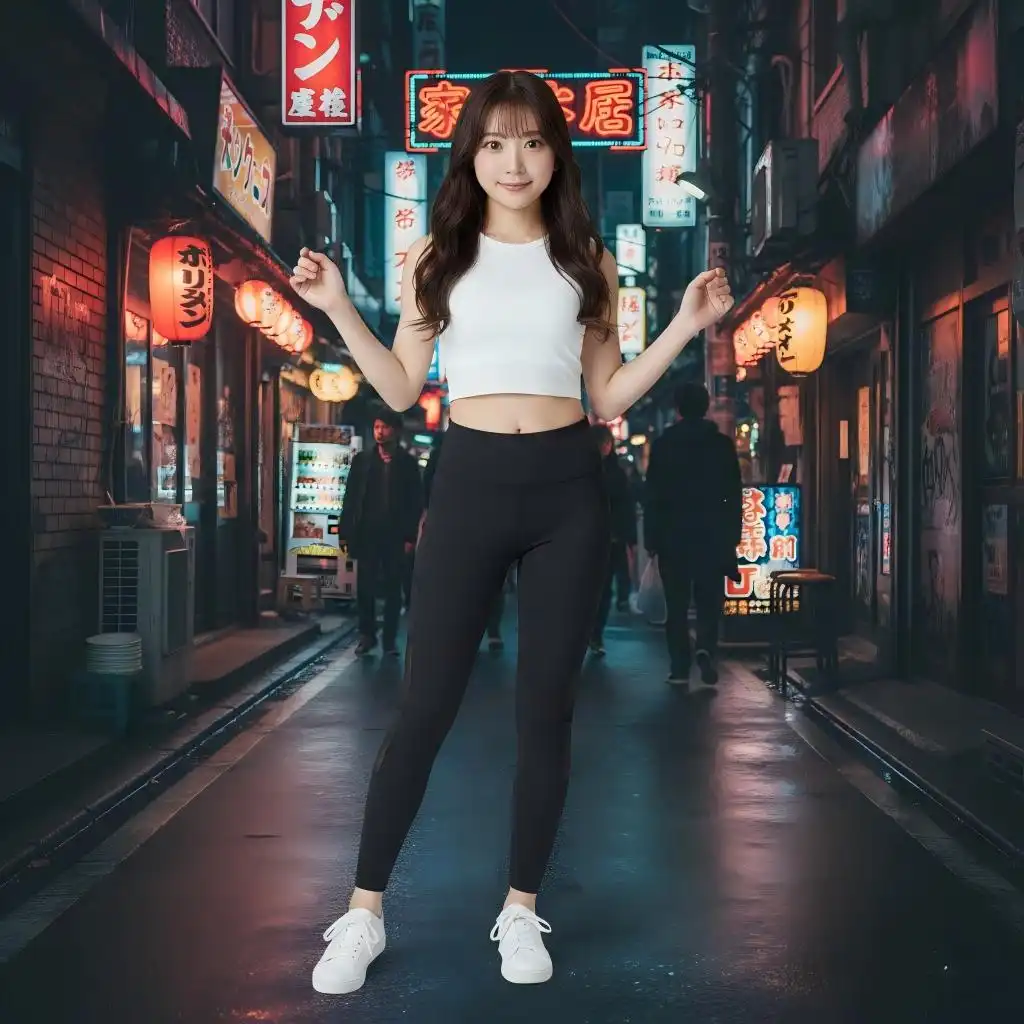 実写(全身) - 複雑背景