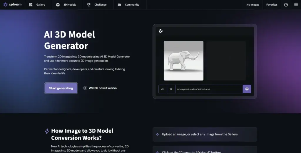 CGDream AI 3D生成