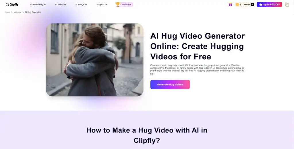 Clipfly AIハグ動画ジェネレーター