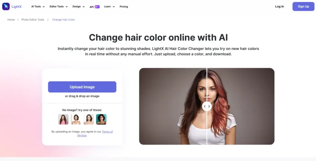 LightX Editor ヘアカラーチェンジャー