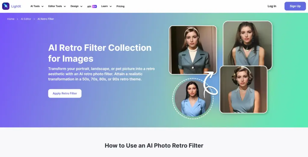 LightX Editor - 直感的AIレトロ写真加工