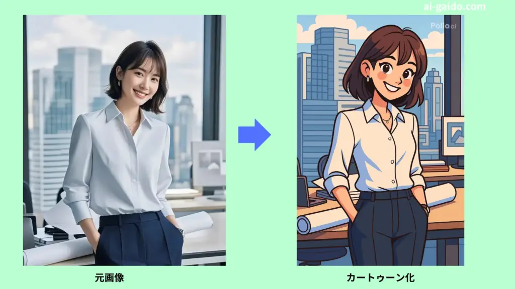 Pollo写真をカートゥーン風にする