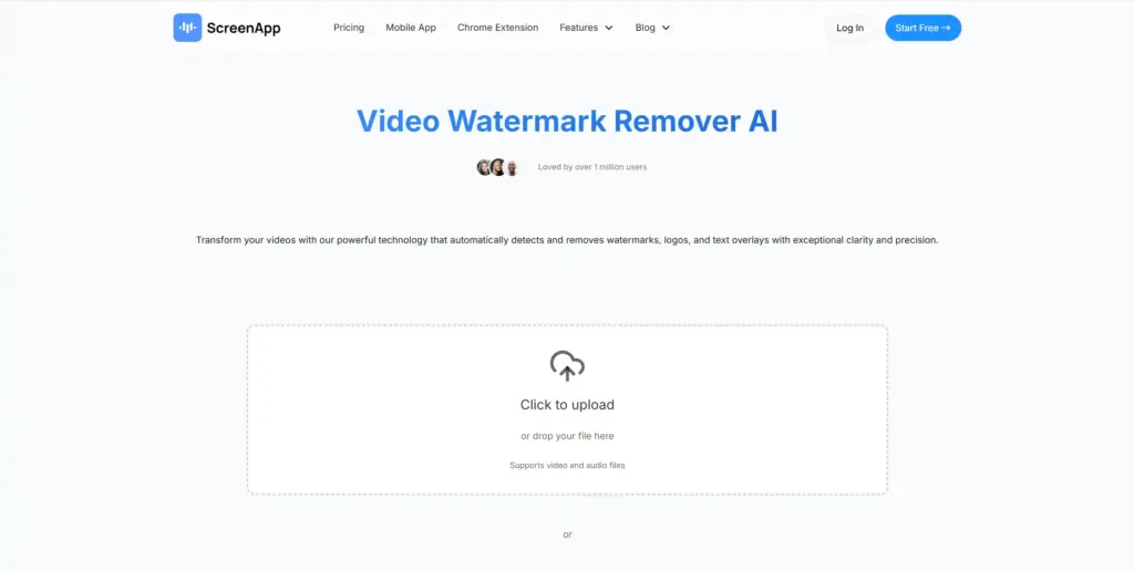 ScreenApp.io AI 動画ウォーターマークリムーバー
