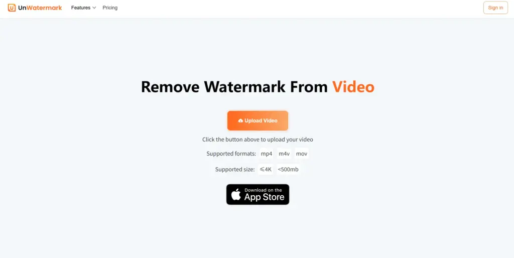 Unwatermark.ai 動画ウォーターマーク除去