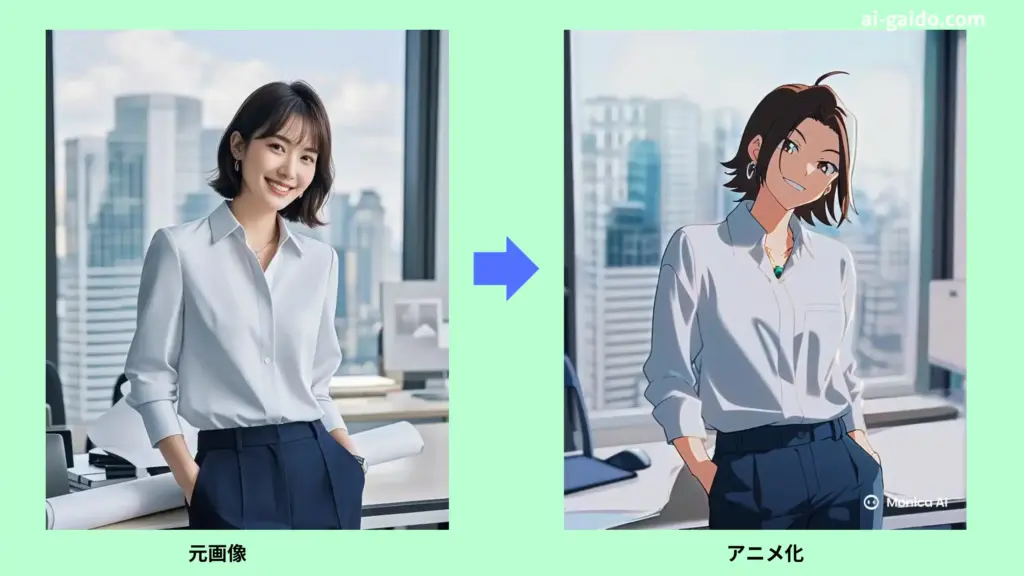 写真をイラスト化