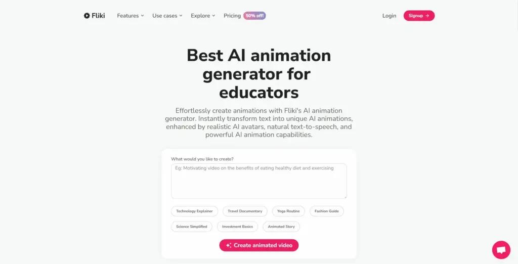 Fliki AIアニメーション生成