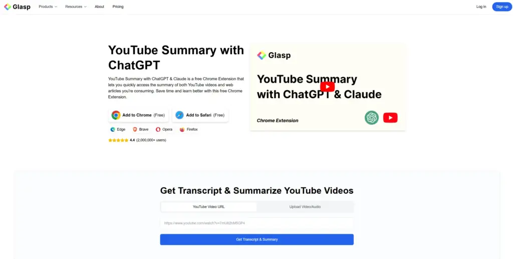 Glasp- ChatGPTでYouTube動画を要約