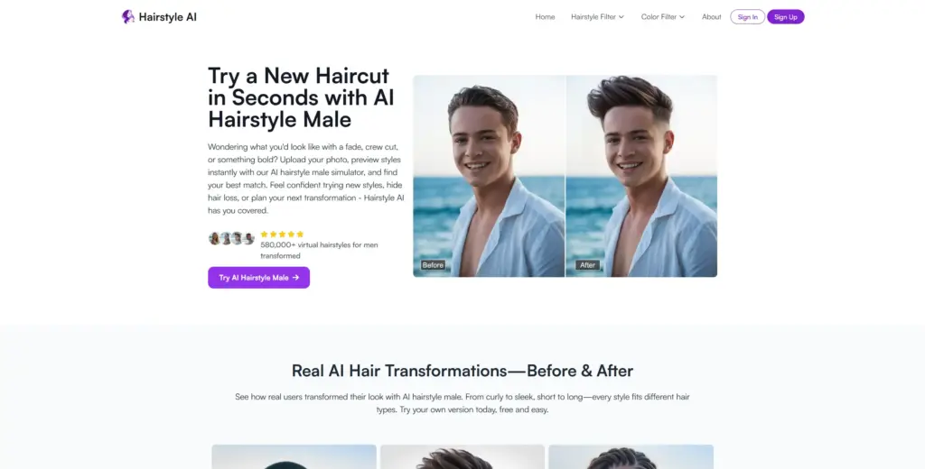 Hair-Style.ai AIメンズ似合う髪型診断