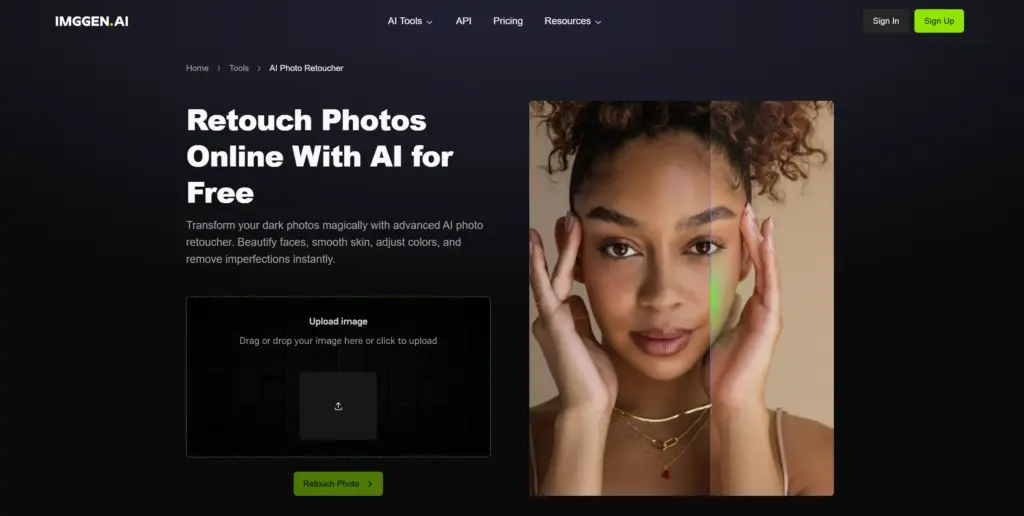 ImgGen AI 無料オンライン写真補正