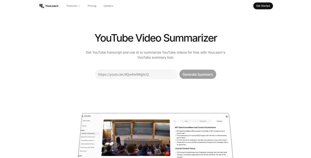 YouLearn AI YouTube動画要約