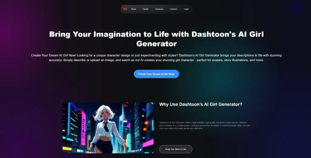 Dashtoon AI美少女生成