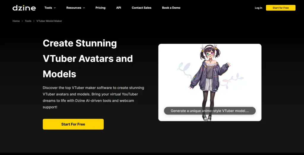 Dzine.ai VTuberモデルメーカー