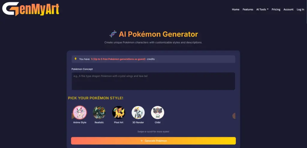 GenMyArt オリジナルポケモン生成ツール