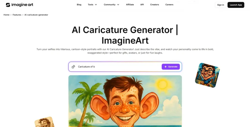 Imagine.art AI似顔絵ジェネレーター