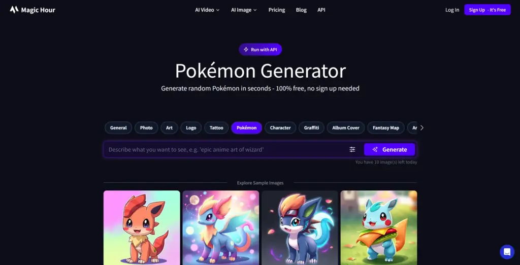 Magic Hour 登録不要ポケモンジェネレーター