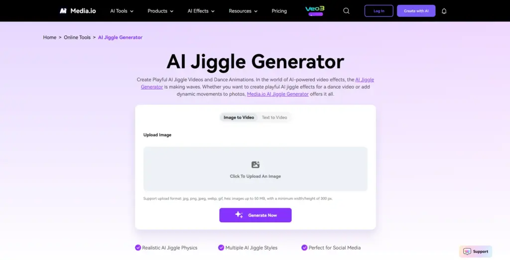 Media.io - AI揺れジェネレーター