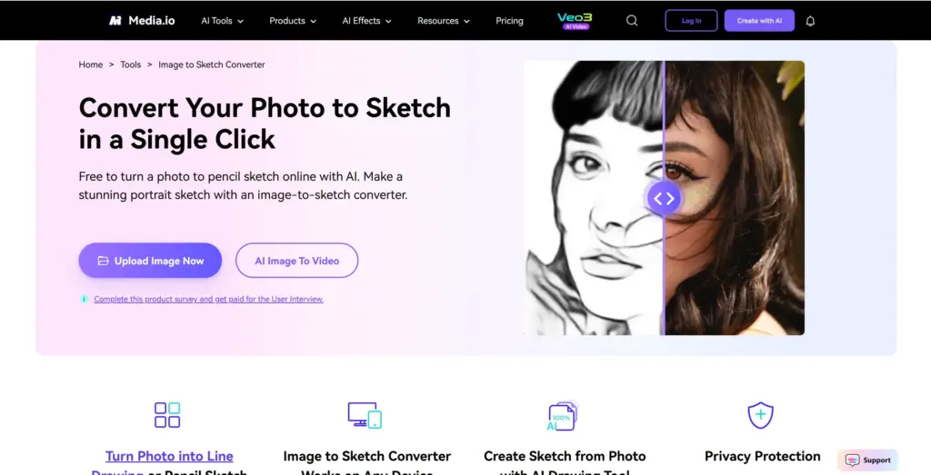 Media.io 線画変換