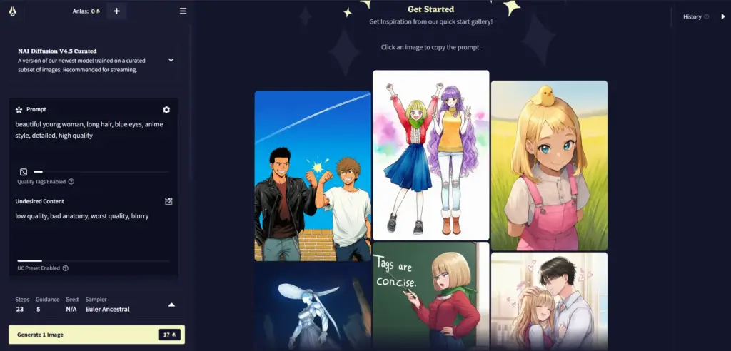 NovelAI - アニメ特化の高品質生成