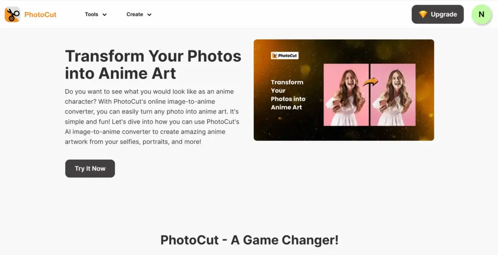 PhotoCut アニメスタイル変換