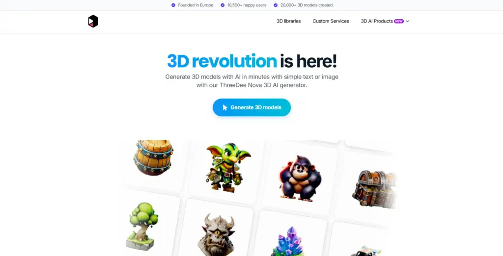 ThreeDee Design 3D AIジェネレーター