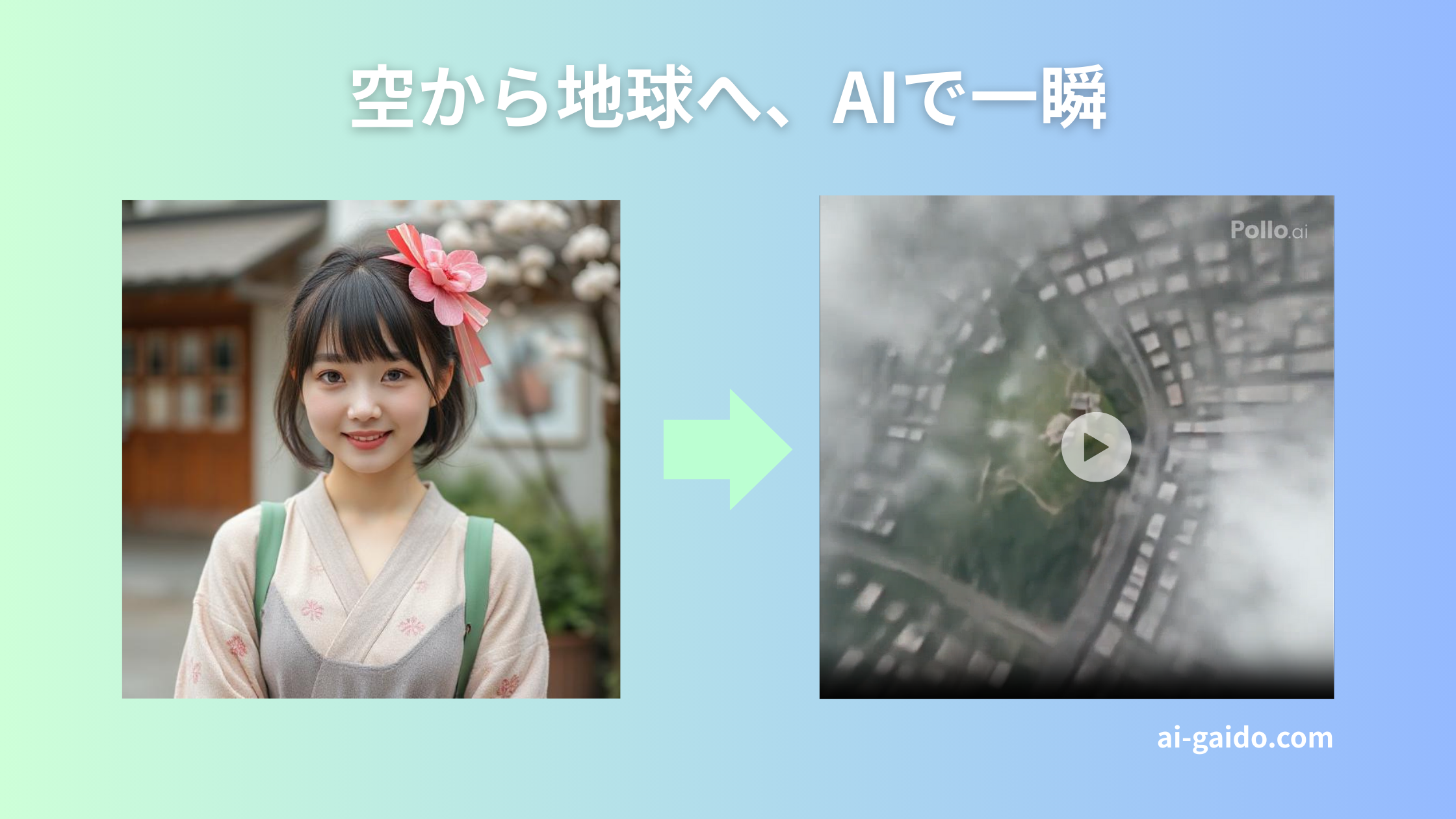 宇宙から地球にズームする動画AI生成ツール
