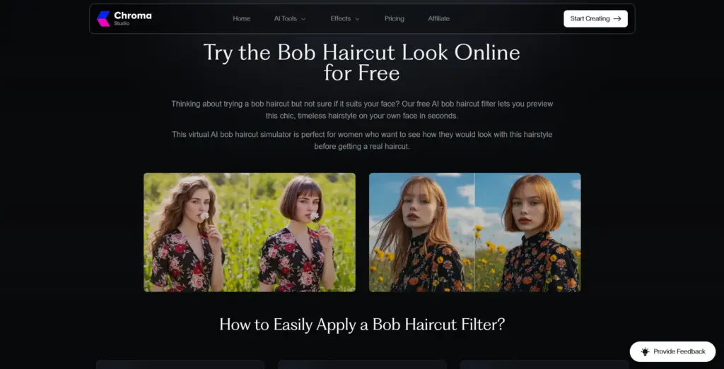 ChromaStudio ボブヘアカットフィルター