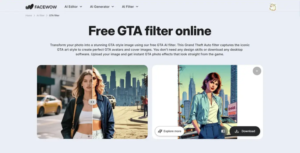 FaceWow - GTAフィルター