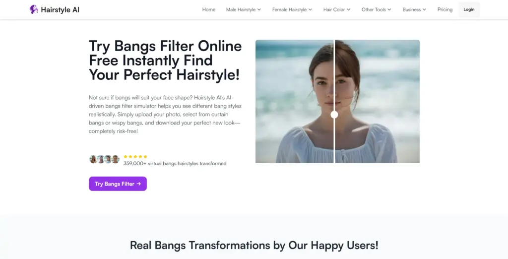 Hair-style.ai 前髪フィルター