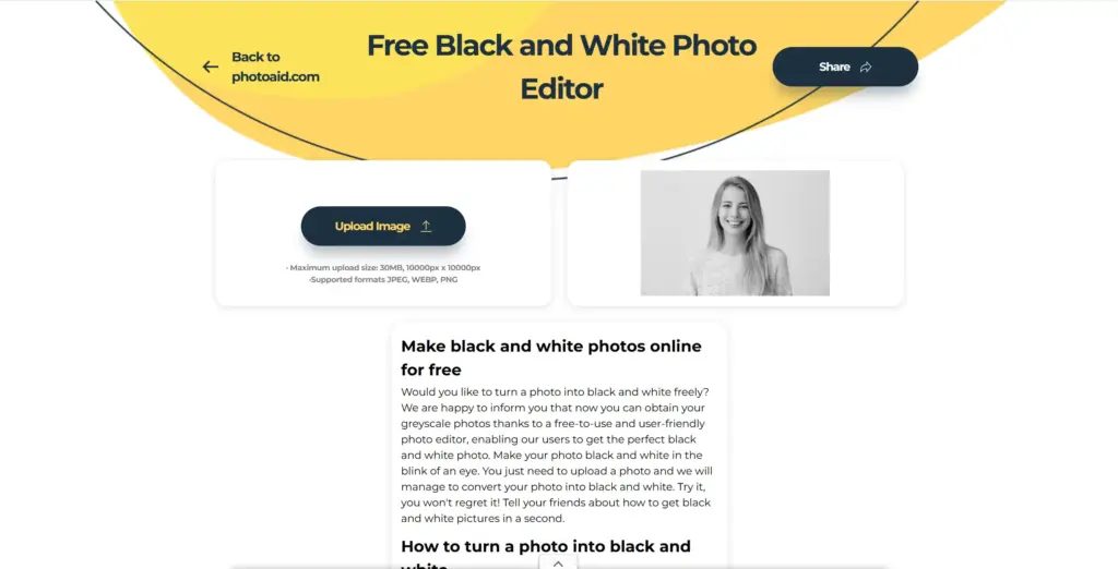 PhotoAid - 無料モノクロ写真加工