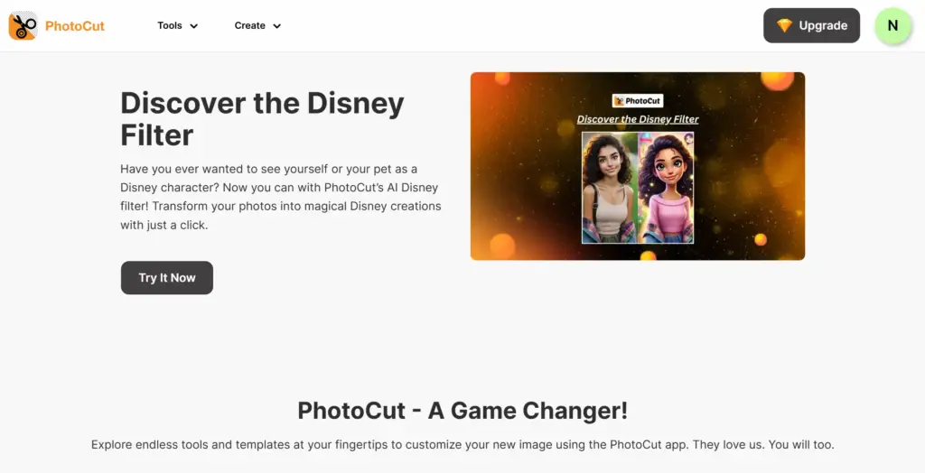 PhotoCut ディズニーフィルター