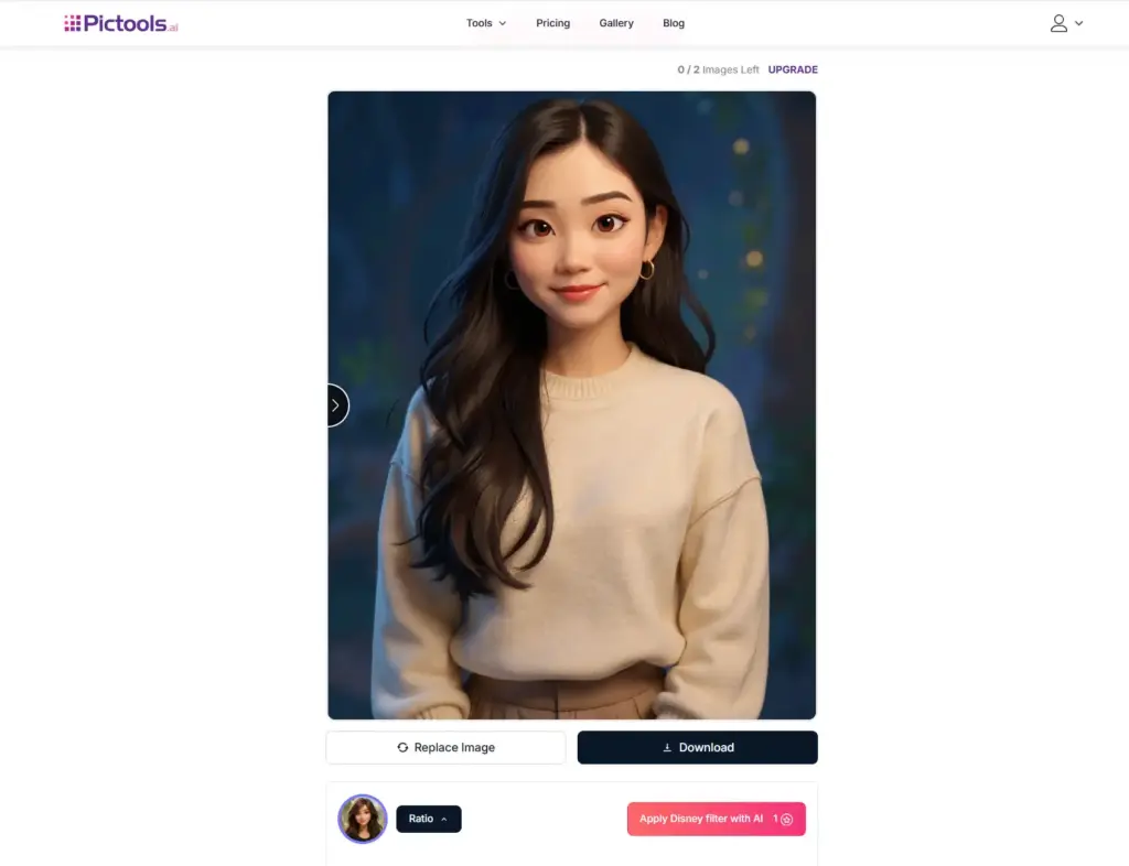 PicTools.ai ディズニーフィルター