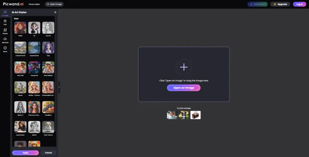 Picwand AI サイバーパンクスタイル変換