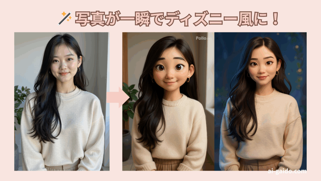 ディズニー風似顔絵AI