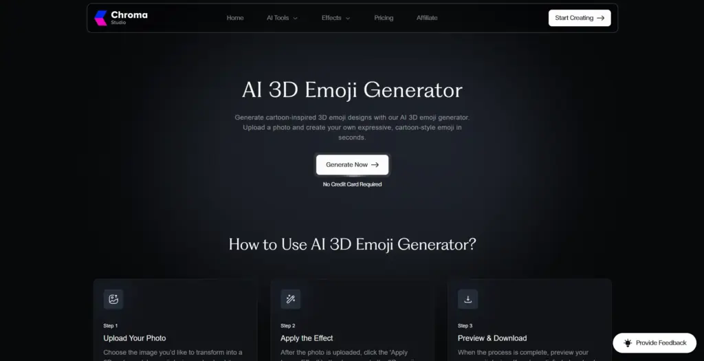 ChromaStudio AI - AI 3D絵文字メーカー