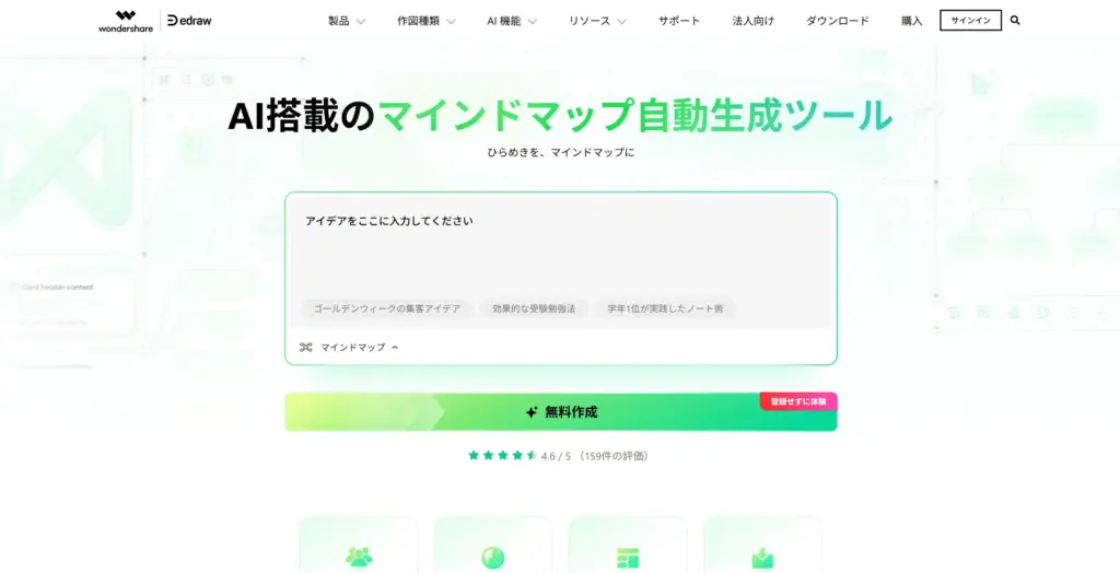 Edraw - AIマインドマップ自動生成ツール