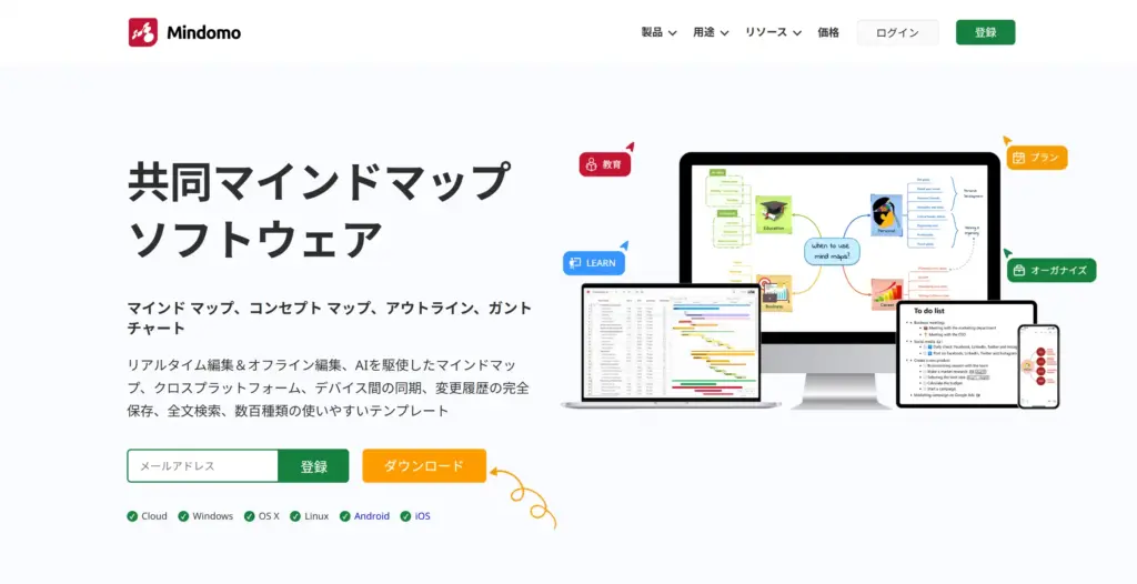 Mindomo マインドマップソフト