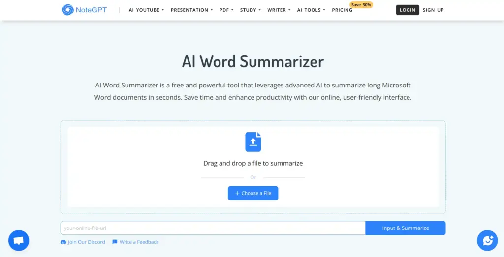 NoteGPT AI Word要約機能
