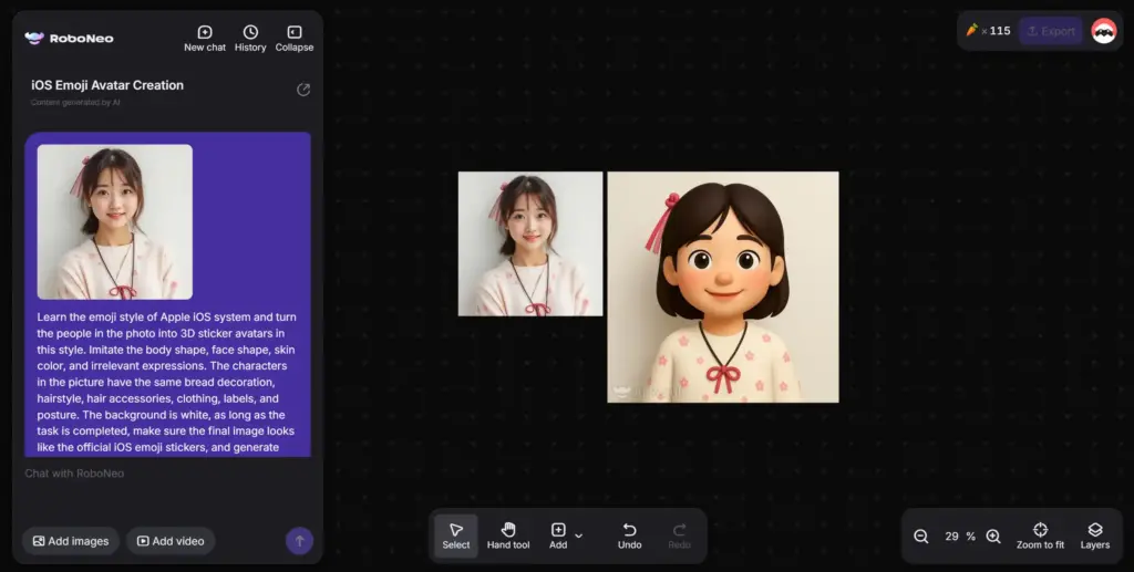 RoboNeo AI - iOS絵文字アバタークリエイター