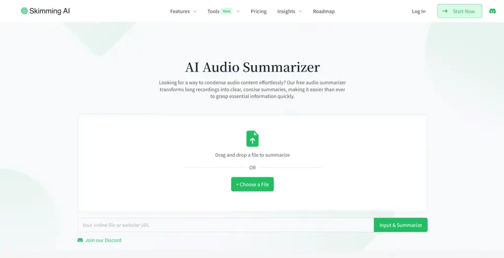 Skimming.ai 音声要約ツール