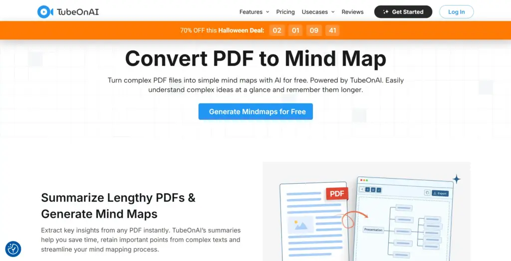 TubeOnAI PDFをマインドマップに変換