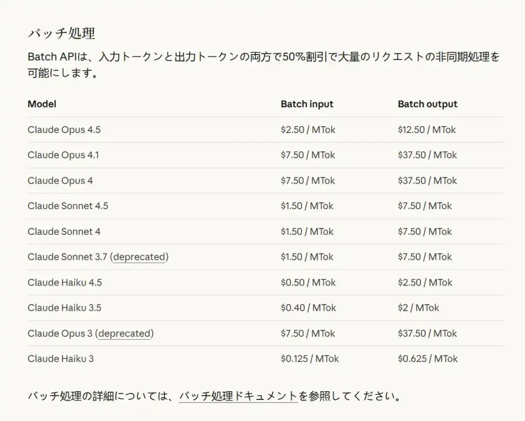 Claude バッチ処理