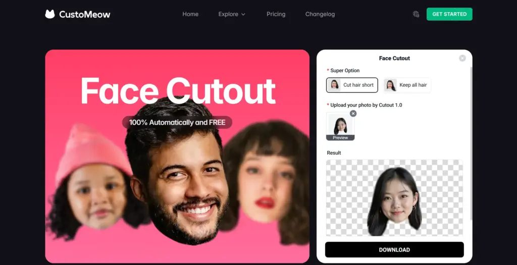 CustoMeow 顔切り抜き