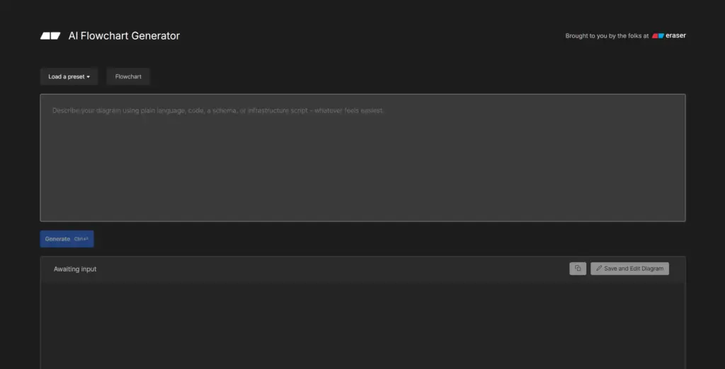 Eraser.io AIフローチャートジェネレーター