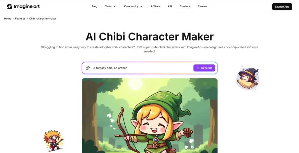 Imagine.art - テキストからちびキャラ生成
